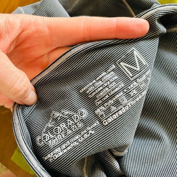 Colorado Threads Grey Striped Leggings - Picture 4 of 5